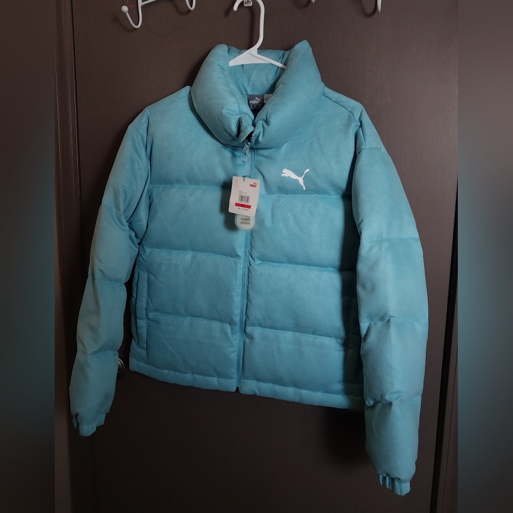 Puma Light Blue Down Puffer Jacket